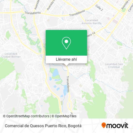 Mapa de Comercial de Quesos Puerto Rico