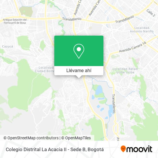 Mapa de Colegio Distrital La Acacia II - Sede B