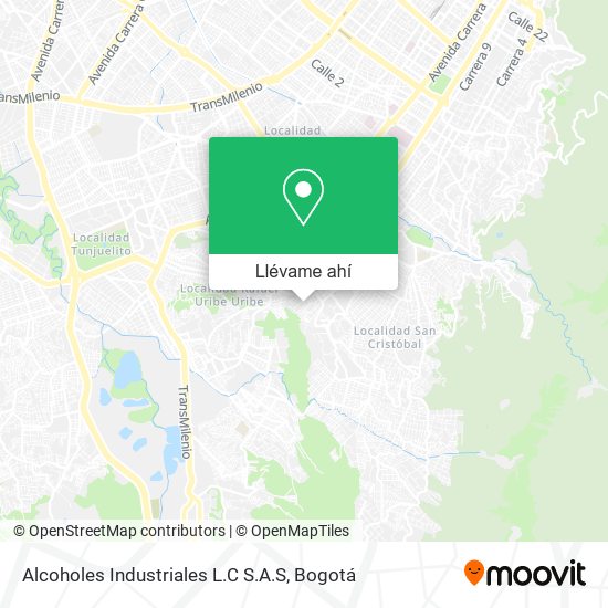 Mapa de Alcoholes Industriales L.C S.A.S