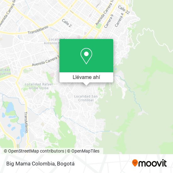 Mapa de Big Mama Colombia