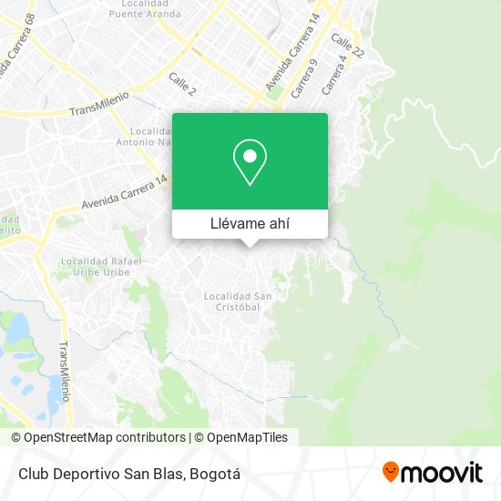 Mapa de Club Deportivo San Blas