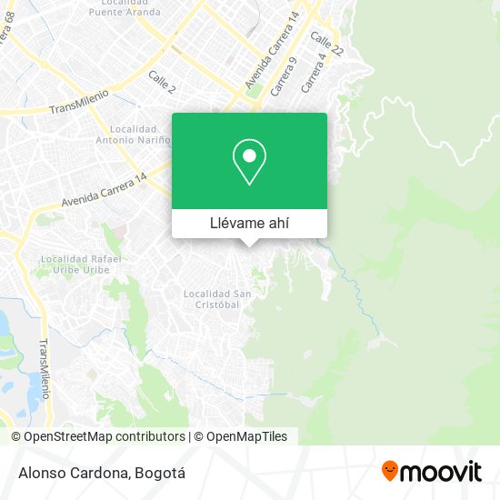 Mapa de Alonso Cardona