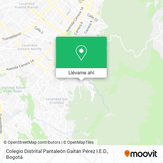 Mapa de Colegio Distrital Pantaleón Gaitán Pérez I.E.D.