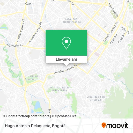 Mapa de Hugo Antonio Peluquería