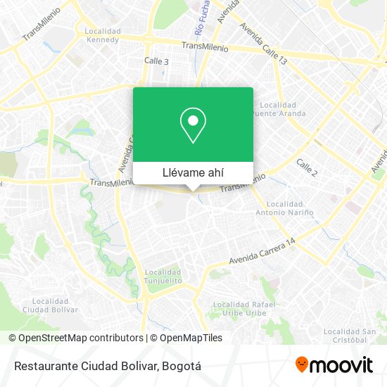 Mapa de Restaurante Ciudad Bolivar