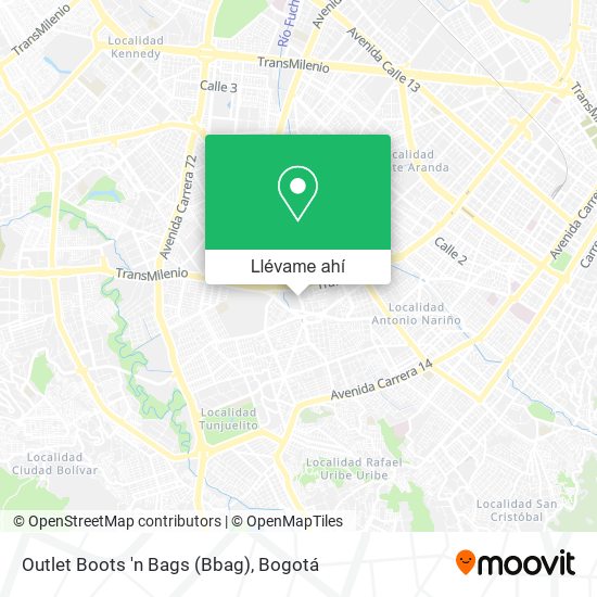 Mapa de Outlet Boots 'n Bags (Bbag)