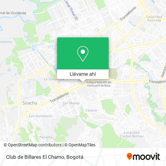 Mapa de Club de Billares El Chamo