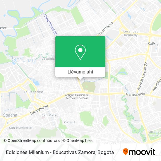 Mapa de Ediciones Milenium - Educativas Zamora