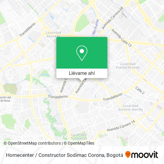 Mapa de Homecenter / Constructor Sodimac Corona