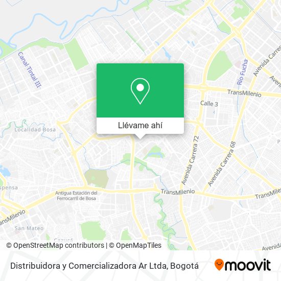 Mapa de Distribuidora y Comercializadora Ar Ltda