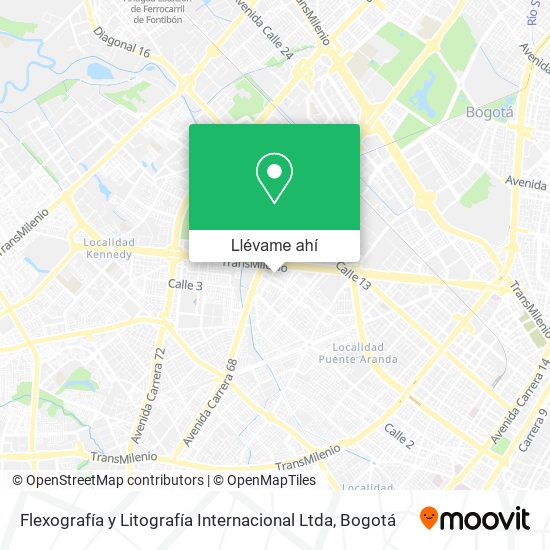 Mapa de Flexografía y Litografía Internacional Ltda