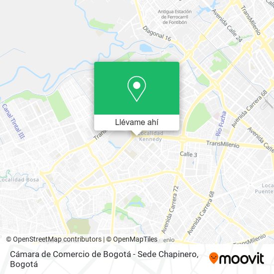 Mapa de Cámara de Comercio de Bogotá - Sede Chapinero