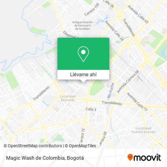 Mapa de Magic Wash de Colombia