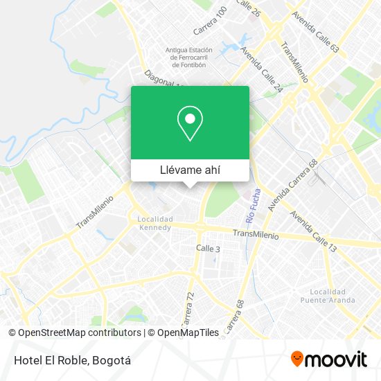 Mapa de Hotel El Roble