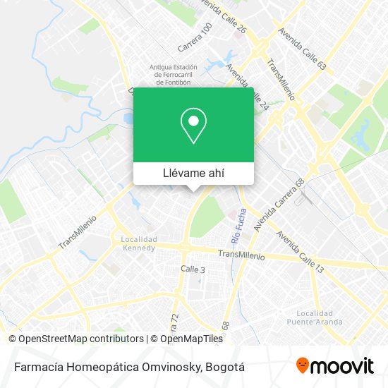 Mapa de Farmacía Homeopática Omvinosky