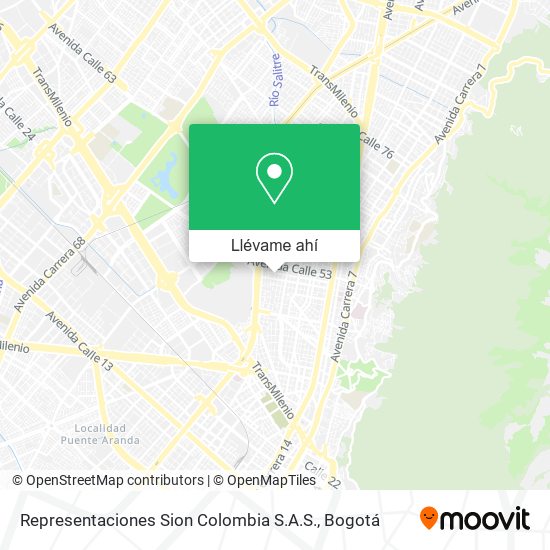 Mapa de Representaciones Sion Colombia S.A.S.