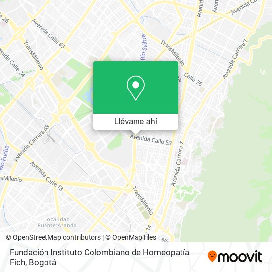 Mapa de Fundación Instituto Colombiano de Homeopatía Fich