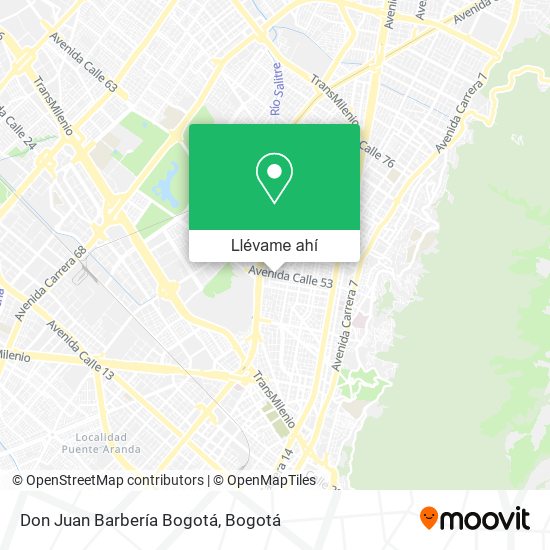 Mapa de Don Juan Barbería Bogotá