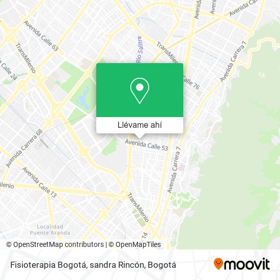 Mapa de Fisioterapia Bogotá, sandra Rincón