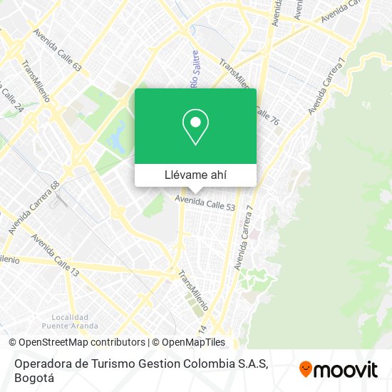 Mapa de Operadora de Turismo Gestion Colombia S.A.S
