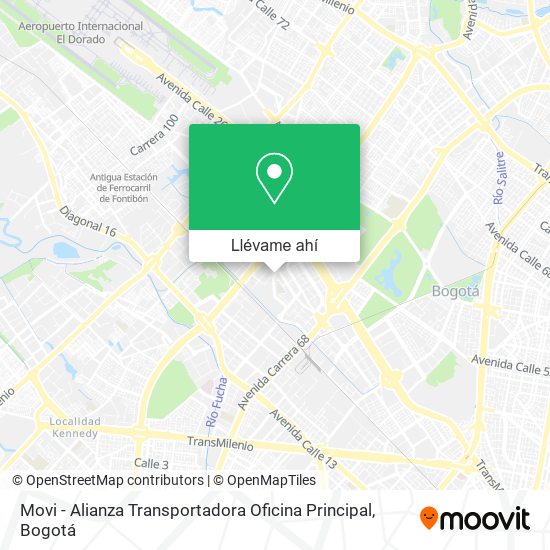 Mapa de Movi - Alianza Transportadora Oficina Principal