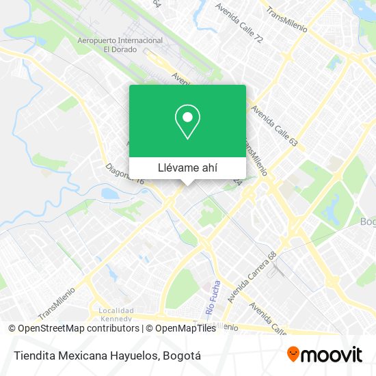 Mapa de Tiendita Mexicana Hayuelos