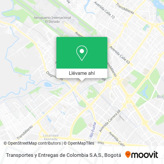 Mapa de Transportes y Entregas de Colombia S.A.S.