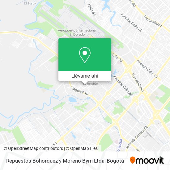 Mapa de Repuestos Bohorquez y Moreno Bym Ltda