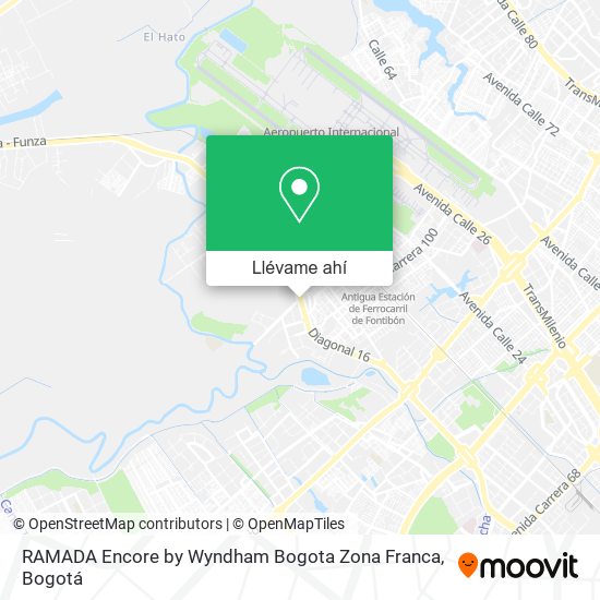 Mapa de RAMADA Encore by Wyndham Bogota Zona Franca