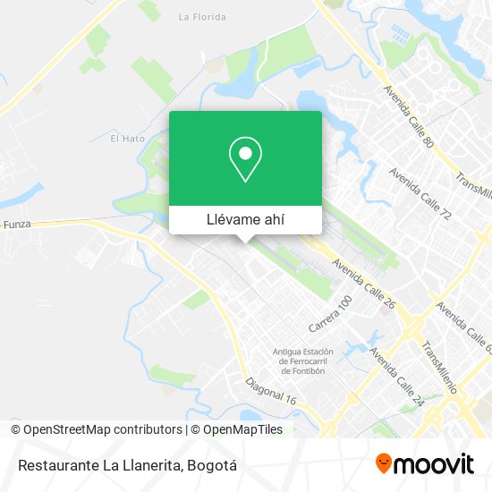 Mapa de Restaurante La Llanerita