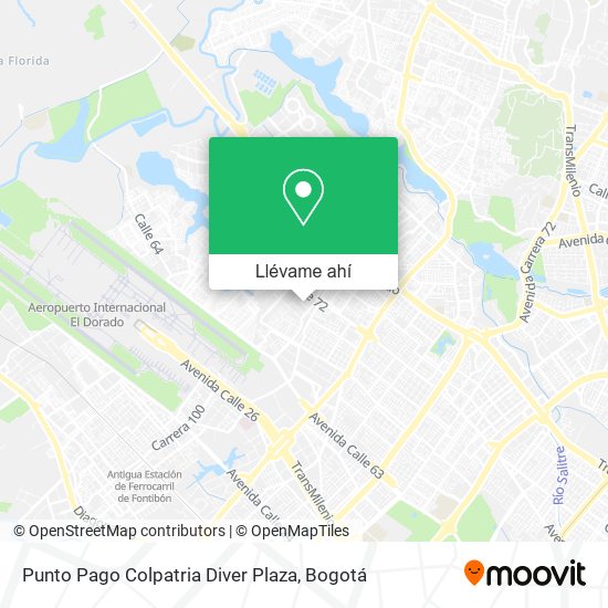 Mapa de Punto Pago Colpatria Diver Plaza