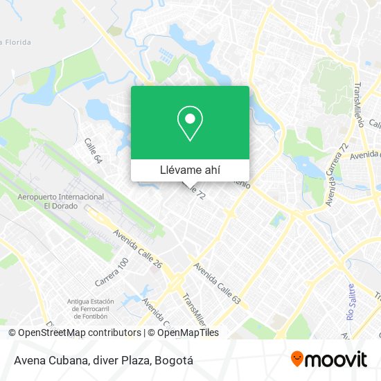 Mapa de Avena Cubana, diver Plaza
