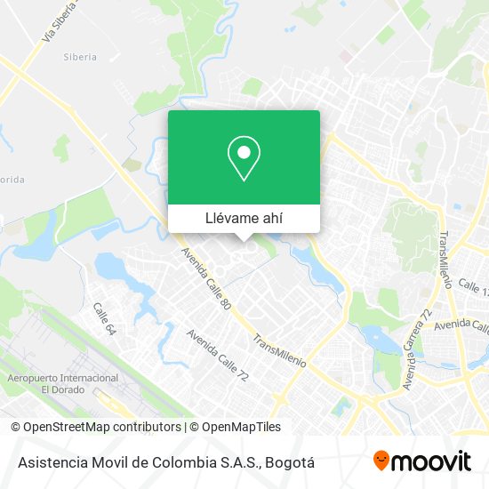 Mapa de Asistencia Movil de Colombia S.A.S.