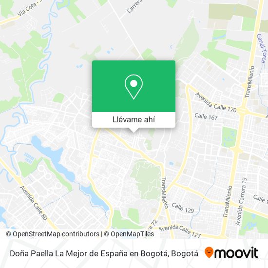 Mapa de Doña Paella La Mejor de España en Bogotá
