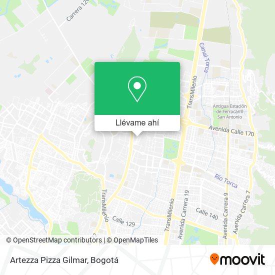 Mapa de Artezza Pizza Gilmar