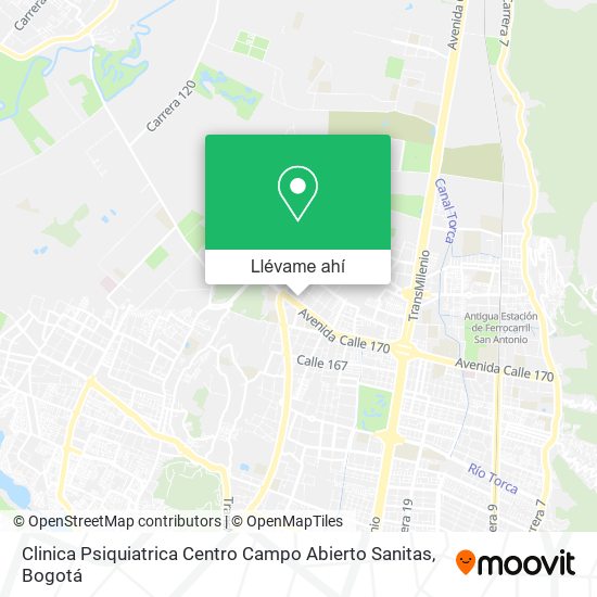 Mapa de Clinica Psiquiatrica Centro Campo Abierto Sanitas