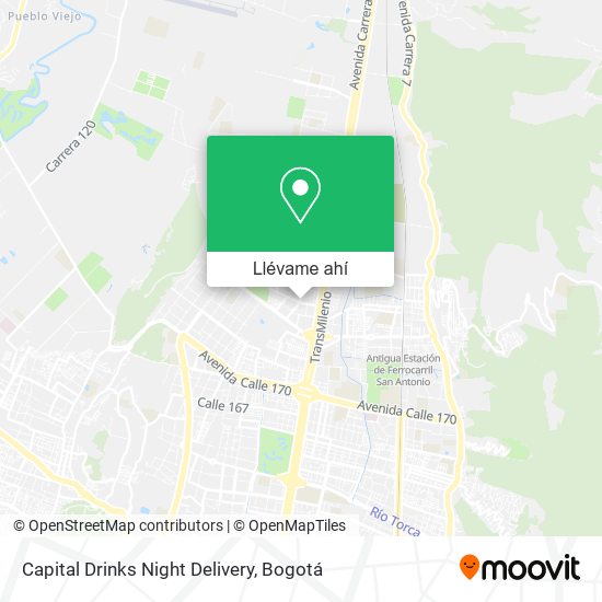 Mapa de Capital Drinks Night Delivery