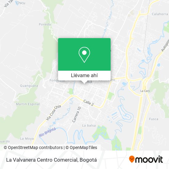 Mapa de La Valvanera Centro Comercial