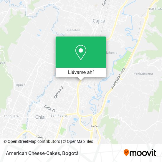 Mapa de American Cheese-Cakes