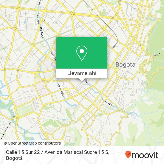 Mapa de Calle 15 Sur 22 / Avenida Mariscal Sucre 15 S
