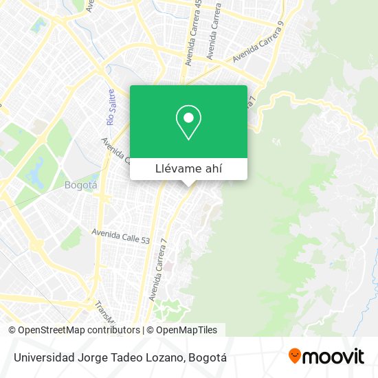 Mapa de Universidad Jorge Tadeo Lozano