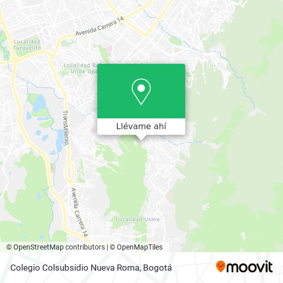 Mapa de Colegio Colsubsidio Nueva Roma