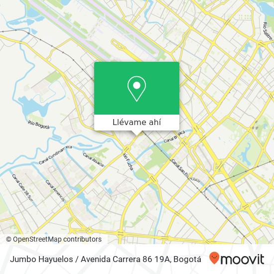 Mapa de Jumbo Hayuelos / Avenida Carrera 86 19A