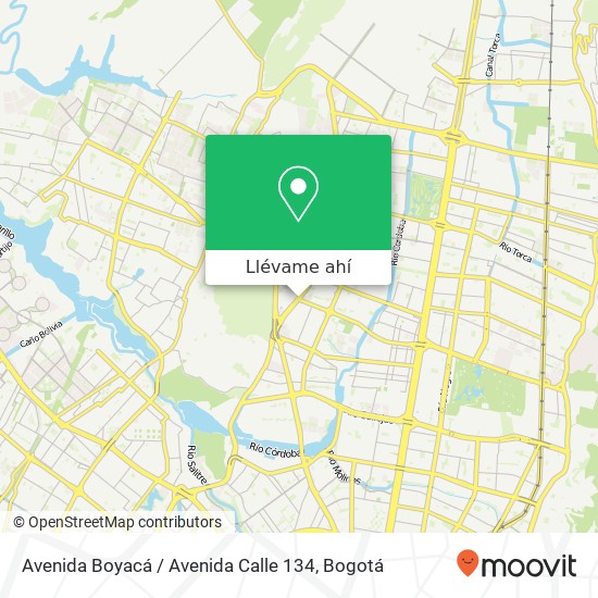 Mapa de Avenida Boyacá / Avenida Calle 134