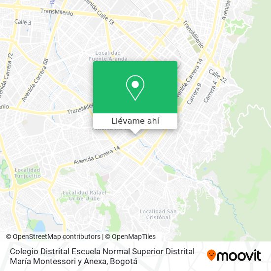 Mapa de Colegio Distrital Escuela Normal Superior Distrital María Montessori y Anexa