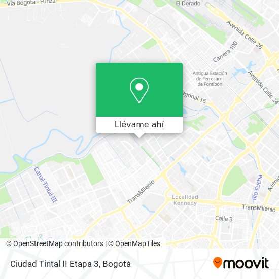 Mapa de Ciudad Tintal II Etapa 3