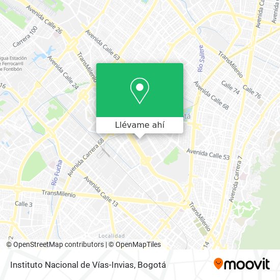 Mapa de Instituto Nacional de Vías-Invias