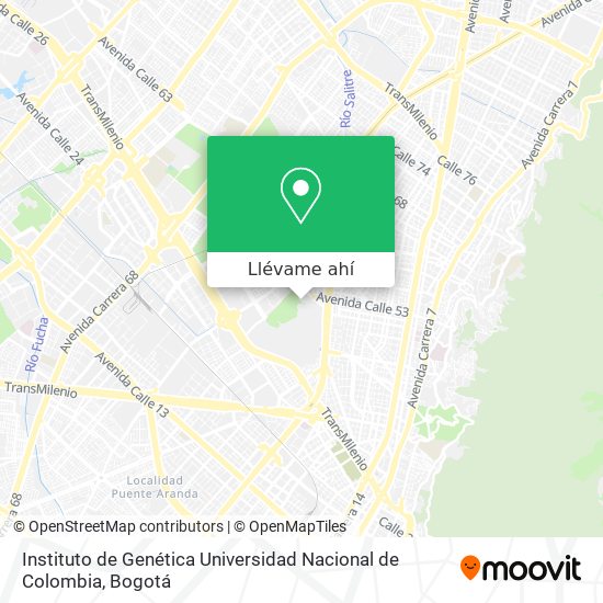 Mapa de Instituto de Genética Universidad Nacional de Colombia