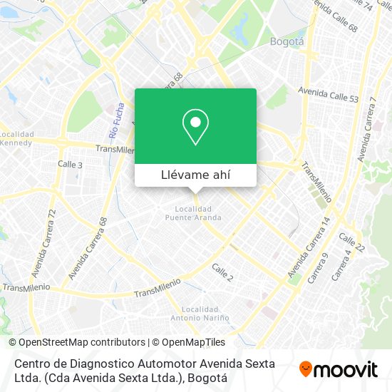 Mapa de Centro de Diagnostico Automotor Avenida Sexta Ltda. (Cda Avenida Sexta Ltda.)