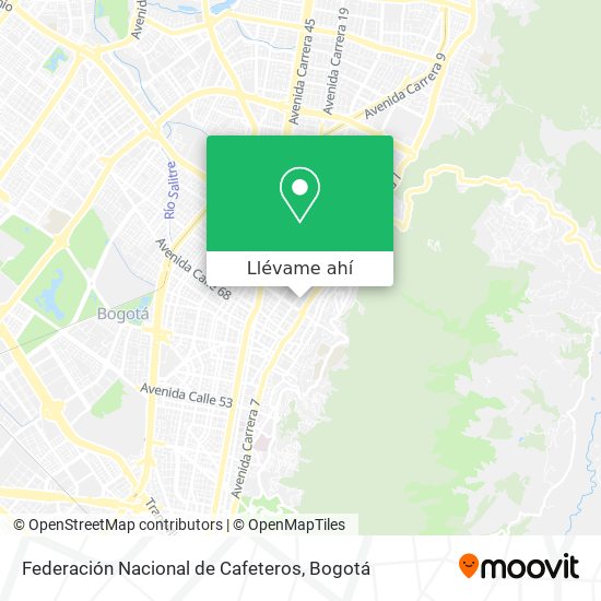Mapa de Federación Nacional de Cafeteros